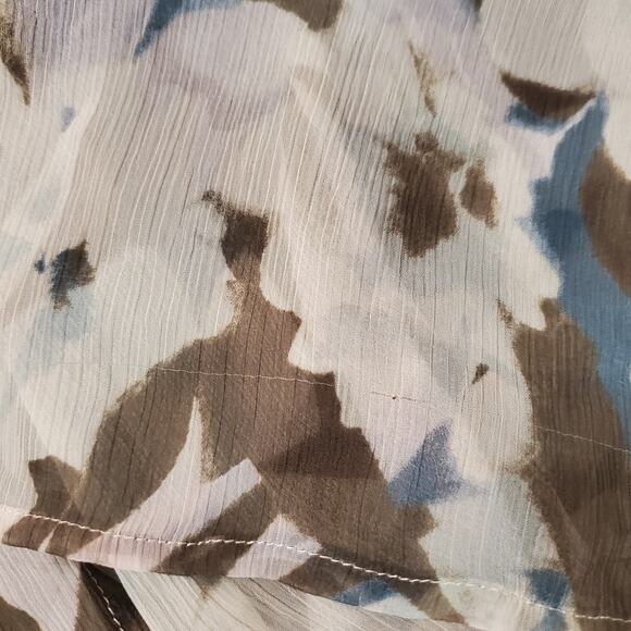 Coldwater Creek Sheer Floral Popover Shell Button Blouse Size 1X Layer Office - Picture 8 of 14